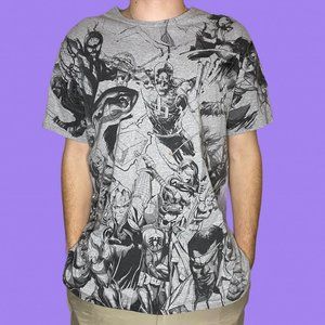 Y2K Marvel Heroes All Over Print Tee